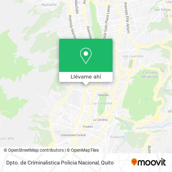 Mapa de Dpto. de Criminalistica Policia Nacional