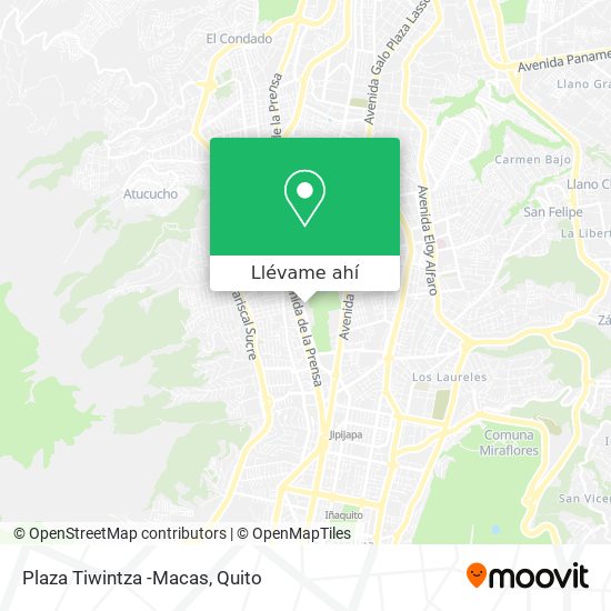 Mapa de Plaza Tiwintza -Macas