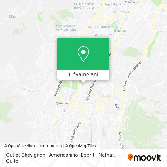 Cómo llegar a Outlet Chevignon - Americanino -Esprit Nafnaf en Quito en Autobús?