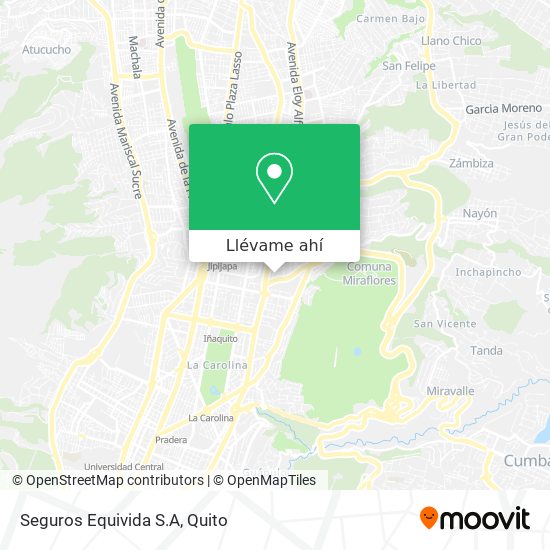 Mapa de Seguros Equivida S.A