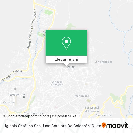 Mapa de Iglesia Católica San Juan Bautista De Calderón