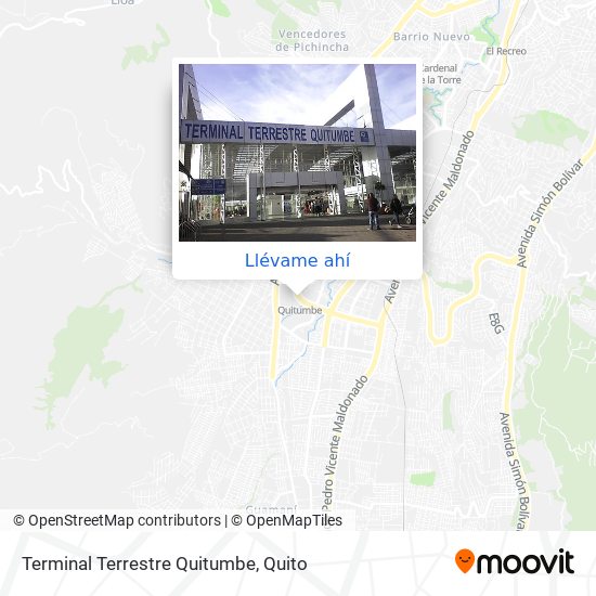 Mapa de Terminal Terrestre Quitumbe