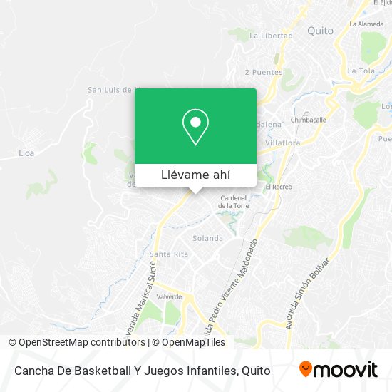Mapa de Cancha De Basketball Y Juegos Infantiles