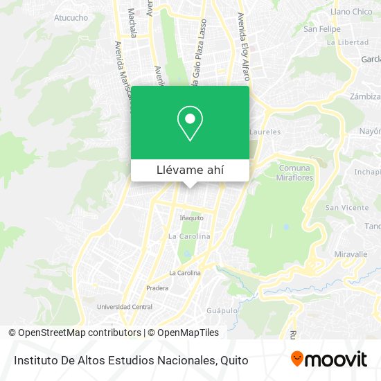 Mapa de Instituto De Altos Estudios Nacionales