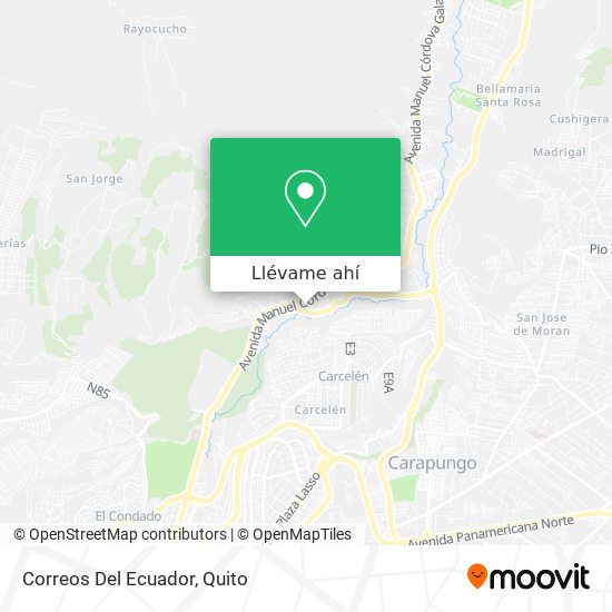 Mapa de Correos Del Ecuador