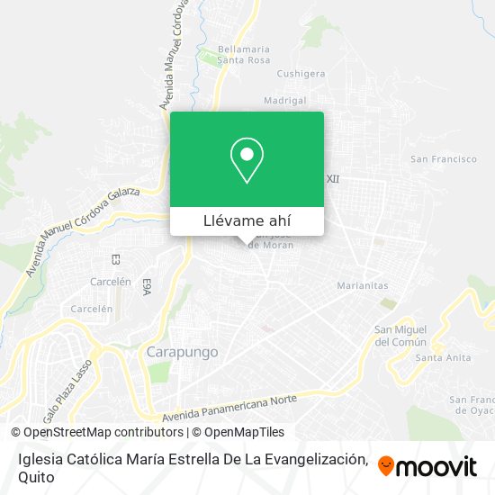 Mapa de Iglesia Católica María Estrella De La Evangelización