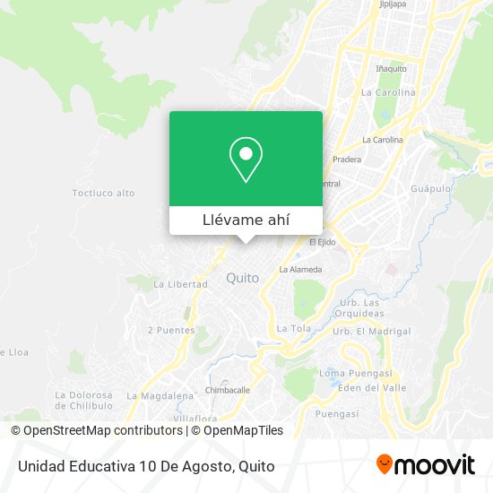 Mapa de Unidad Educativa 10 De Agosto