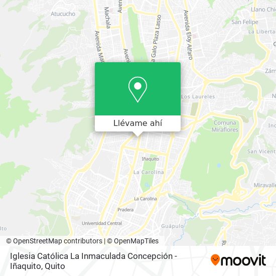 Mapa de Iglesia Católica La Inmaculada Concepción - Iñaquito