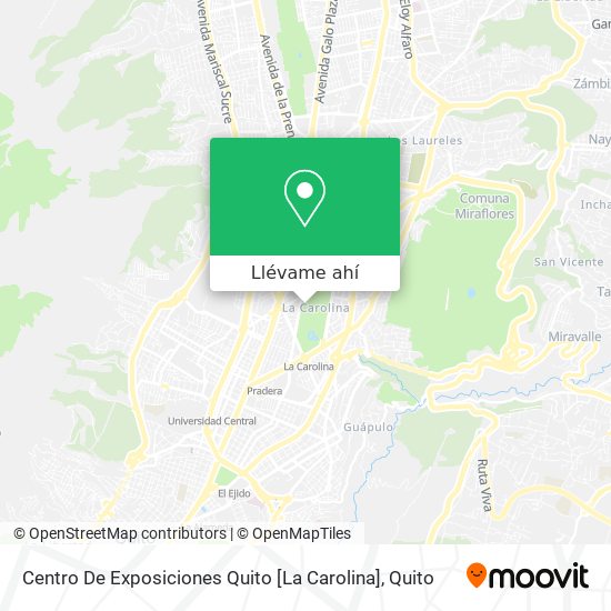 Mapa de Centro De Exposiciones Quito [La Carolina]