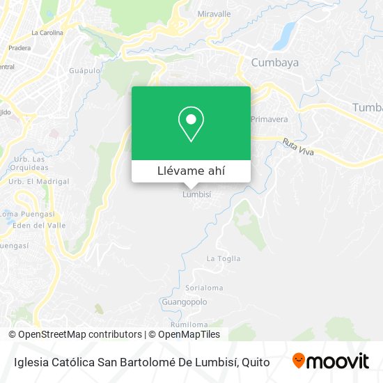 Mapa de Iglesia Católica San Bartolomé De Lumbisí