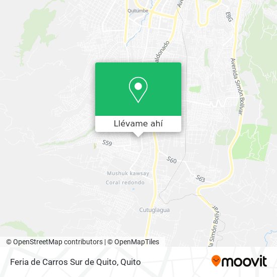 Mapa de Feria de Carros Sur de Quito