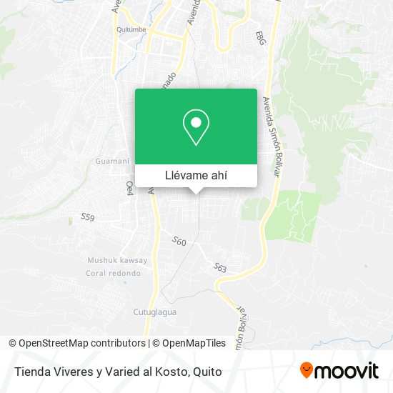 Mapa de Tienda Viveres y Varied al Kosto