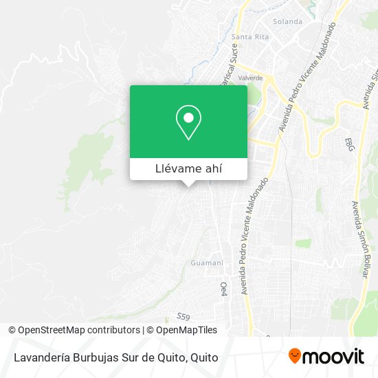 Mapa de Lavandería Burbujas Sur de Quito