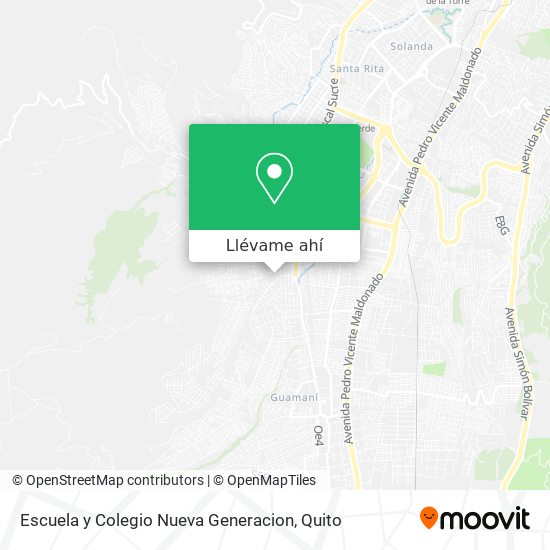 Mapa de Escuela y Colegio Nueva Generacion