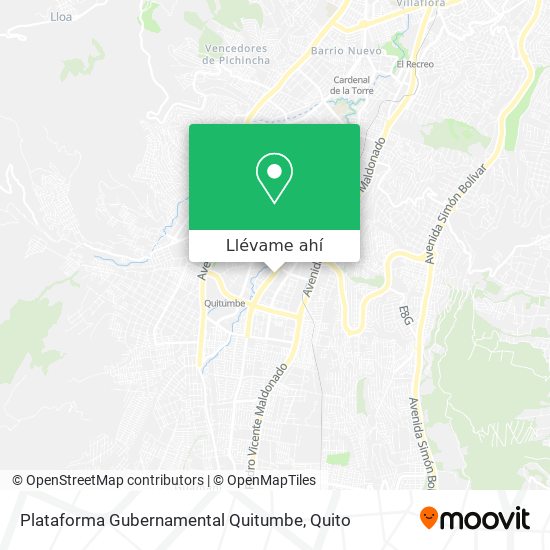 Mapa de Plataforma Gubernamental Quitumbe