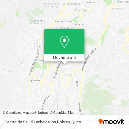 Mapa de Centro de Salud Lucha de los Pobres