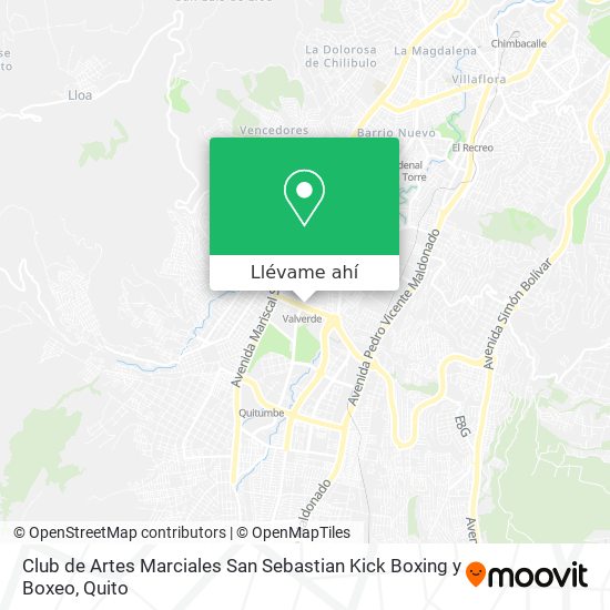 Mapa de Club de Artes Marciales San Sebastian Kick Boxing y Boxeo