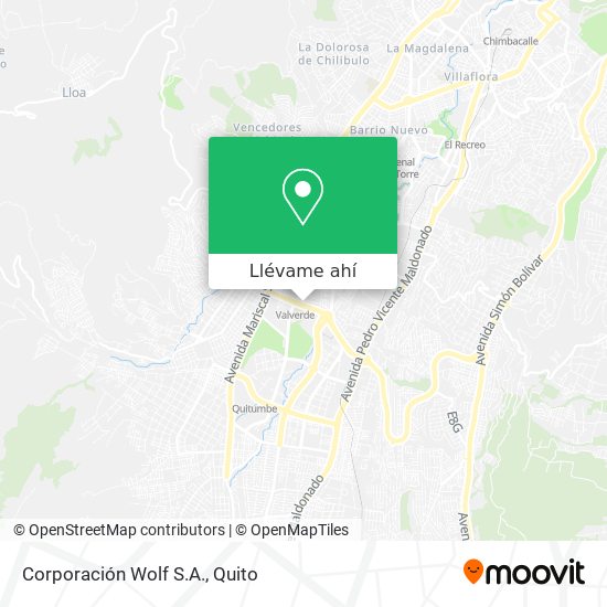 Mapa de Corporación Wolf S.A.