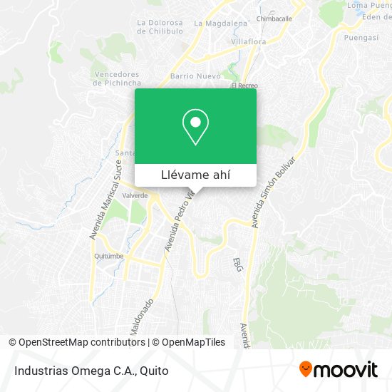Mapa de Industrias Omega C.A.