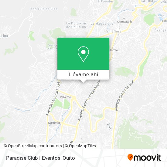 Mapa de Paradise Club I Eventos