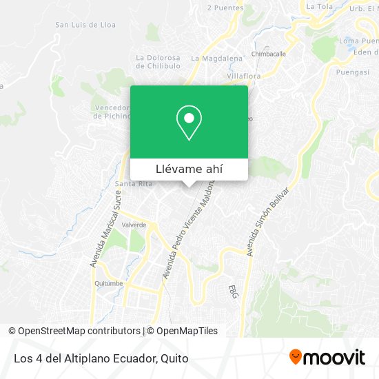 Mapa de Los 4 del Altiplano Ecuador