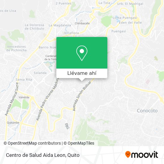 Mapa de Centro de Salud Aida Leon
