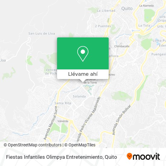 Mapa de Fiestas Infantiles Olimpya Entretenimiento