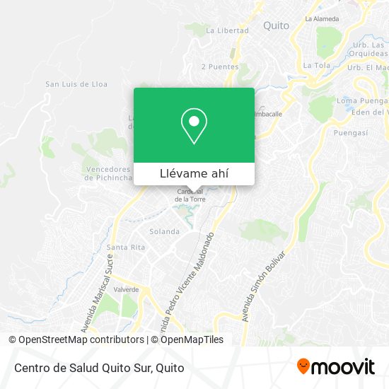 Mapa de Centro de Salud Quito Sur