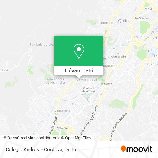 Mapa de Colegio Andres F Cordova