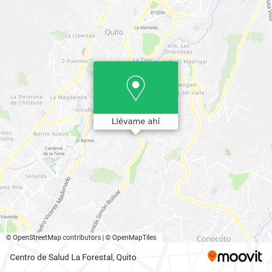 Mapa de Centro de Salud La Forestal