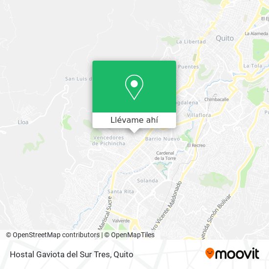 Mapa de Hostal Gaviota del Sur Tres