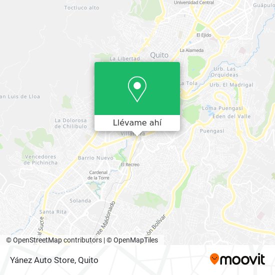 Mapa de Yánez Auto Store