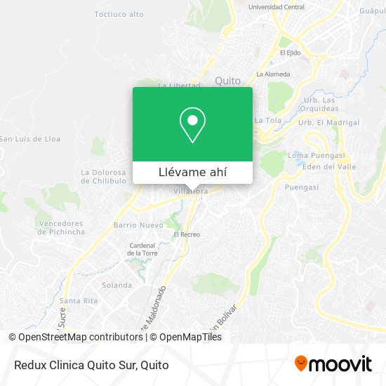 Mapa de Redux Clinica Quito Sur