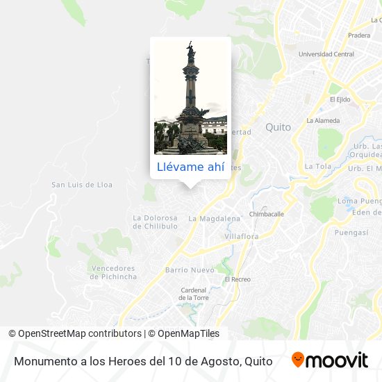 Mapa de Monumento a los Heroes del 10 de Agosto