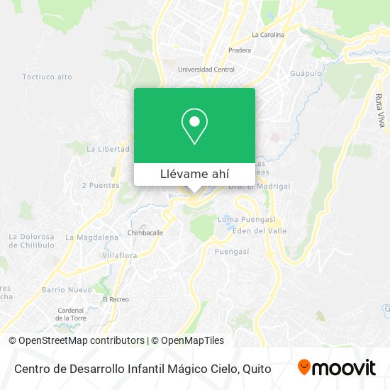 Mapa de Centro de Desarrollo Infantil Mágico Cielo