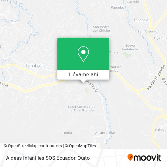 Mapa de Aldeas Infantiles SOS Ecuador
