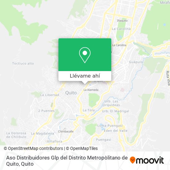 Mapa de Aso Distribuidores Glp del Distrito Metropòlitano de Quito