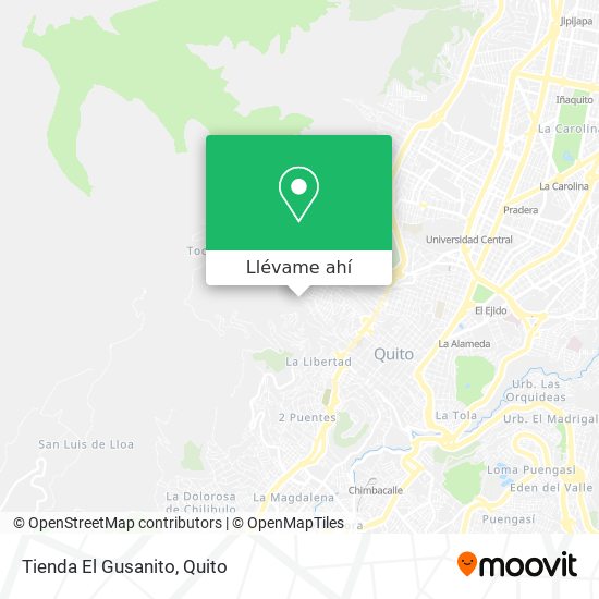 Mapa de Tienda El Gusanito