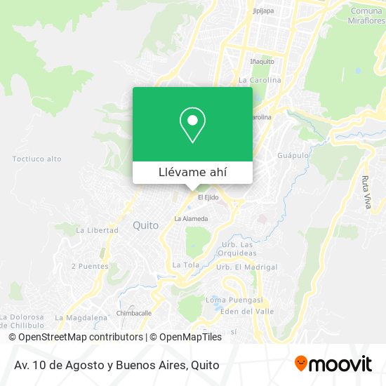 Mapa de Av. 10 de Agosto y Buenos Aires