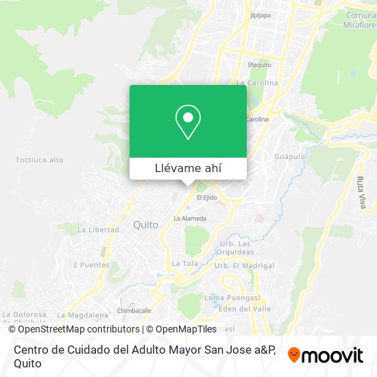 Mapa de Centro de Cuidado del Adulto Mayor San Jose a&P