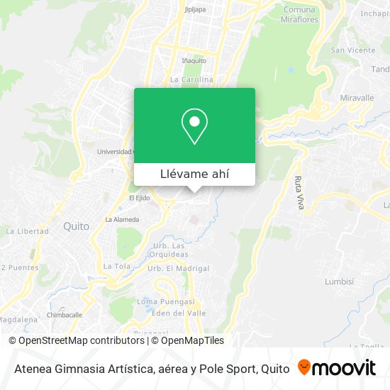Mapa de Atenea Gimnasia Artística, aérea y Pole Sport