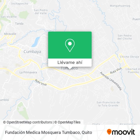 Mapa de Fundación Medica Mosquera Tumbaco