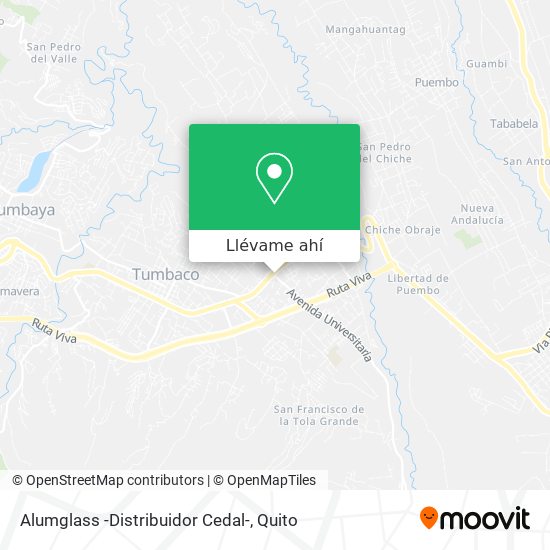 Mapa de Alumglass -Distribuidor Cedal-