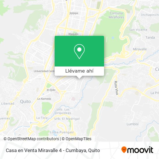 Mapa de Casa en Venta Miravalle 4 - Cumbaya