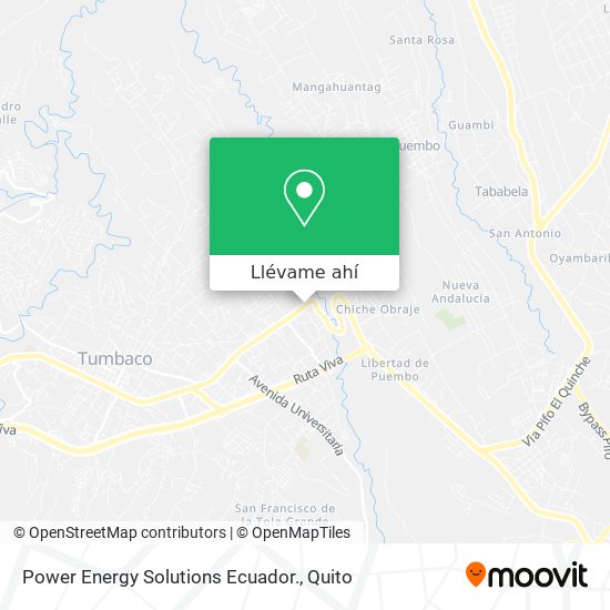 Mapa de Power Energy Solutions Ecuador.