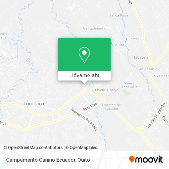 Mapa de Campamento Canino Ecuador