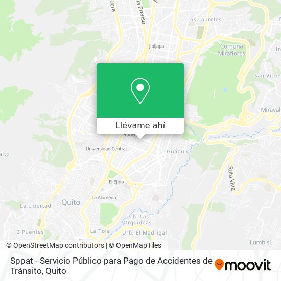 Mapa de Sppat - Servicio Público para Pago de Accidentes de Tránsito