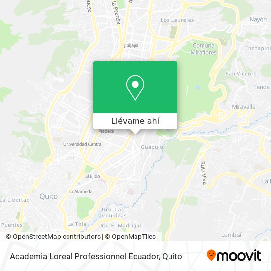 Mapa de Academia Loreal Professionnel Ecuador
