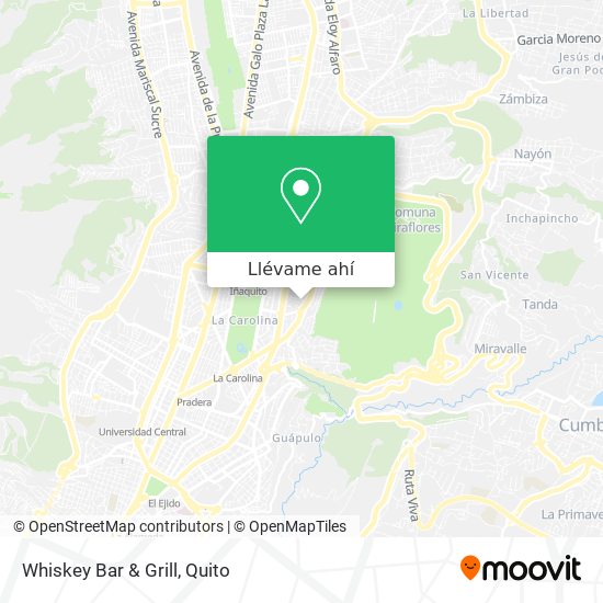 Mapa de Whiskey Bar & Grill