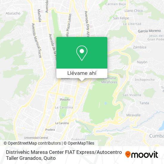 Mapa de Distrivehic Maresa Center FIAT Express / Autocentro Taller Granados